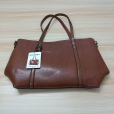 RAVESSIA Women's Brown Leather Handbag - Elegant and Versatile for Everyday or Special Occasions