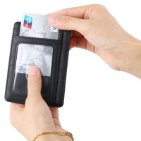 RAVESSIA Black Leather Wallet for Cards - Slim, Stylish, and Secure for Everyday Use