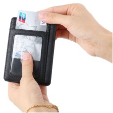 RAVESSIA Black Leather Wallet for Cards - Slim, Stylish, and Secure for Everyday Use